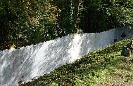 Filets de sécurité chute de pierres