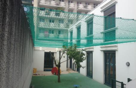 filets de protection pour cours crèches et école